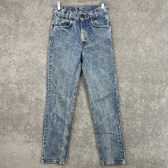 Vintage Levi Jeans Student 28x32 Orange Tab Acid Wash Made In USA - Picture 1 of 9